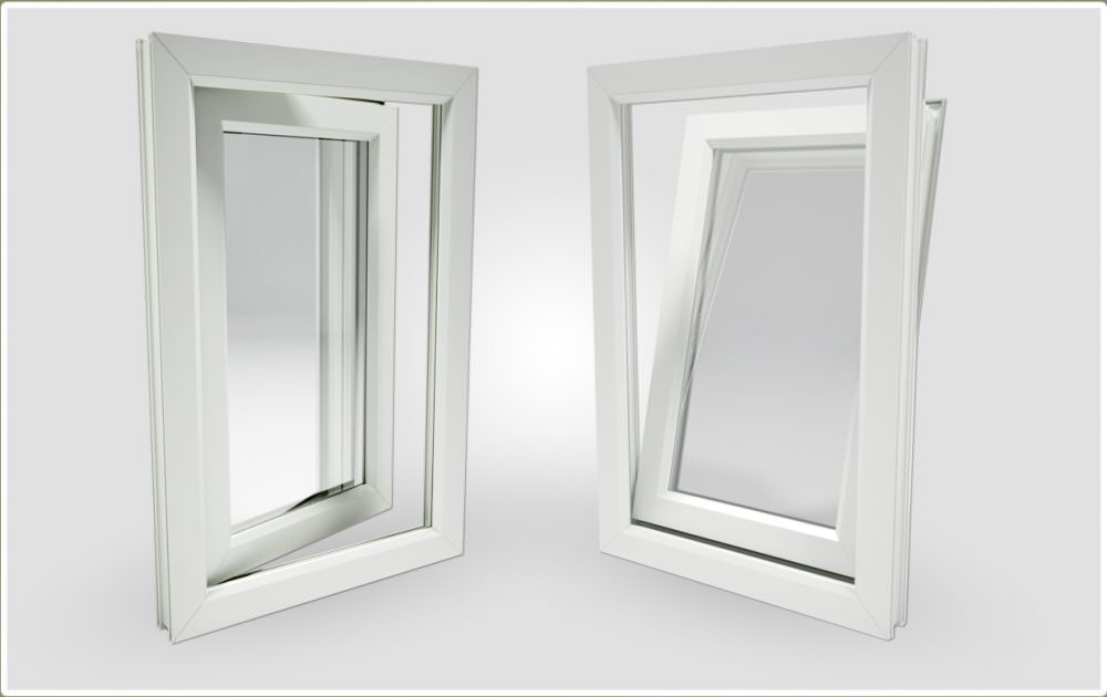 Unique Design UPVC Profile Steel Support White Frame Good Fresh Air Circulation Single Double Glass Tilt and Turn Window