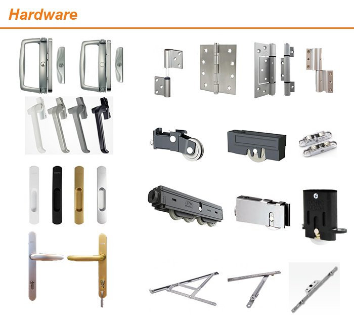 Tilt&amp;Turn Open in-Ward Aluminum Window Brand Hardware Single Leaf or as Requested