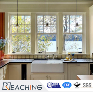 Conch Profile UPVC Glass Hung Windows for Kitchen