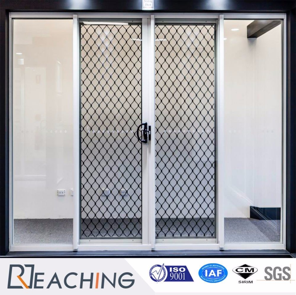 Aluminium Slding Glass Door with Security Grid