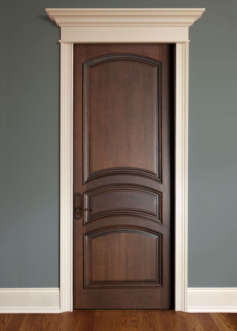 Elegant Great Solid Wood Interior Door With Lock And Frame